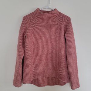 Madewell Wool Blend Pink Mock Neck Sweater Size XS
